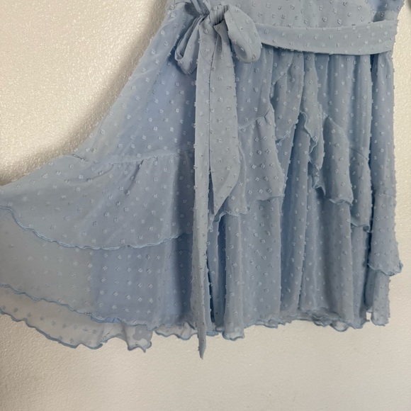 ShowPo Cirilla Blue Polka Dot Mini Tie Dress Size: 6 - Picture 6 of 7